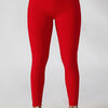 Crossover Waist Active Leggings - Red