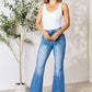 BAYEAS Slit Flare Jeans at Bella Road