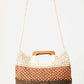 FAME Color Block Double-Use Braided Tote Bag at Bella Road