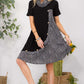 CELESTE Full Size Decor Button Short Sleeve Dress with Pockets at Bella Road