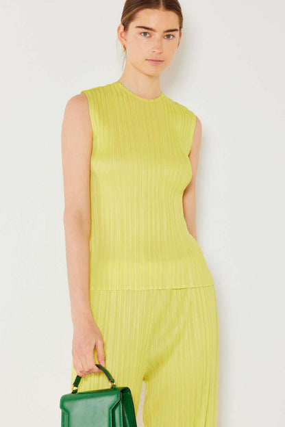 MARINA WEST SWIM Pleated Sleeveless Crewneck Tank at Bella Road