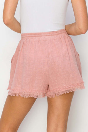 HYFVE Drawstring Frayed Shorts at Bella Road