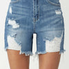 RISEN High Waisted Distressed Denim Shorts - Medium