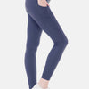 High Waist Wide Waistband Leggings - Ink Blue