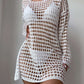 BELLA ROAD Openwork Boat Neck Long Sleeve Cover-Up at Bella Road