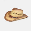 Cutout Wide Brim Straw Hat - TA