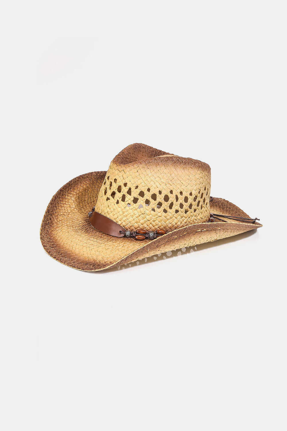 FAME Cutout Wide Brim Straw Hat at Bella Road