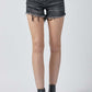 Raw hem denim shorts with pockets by Risen Jeans, perfect for a casual, summer look with versatile styling options.