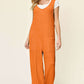 DOUBLE TAKE Full Size Texture Sleeveless Wide Leg Jumpsuit at Bella Road