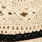 FAME Openwork Lace Detail Wide Brim Hat at Bella Road