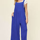 DOUBLE TAKE Full Size Texture Sleeveless Wide Leg Overall at Bella Road