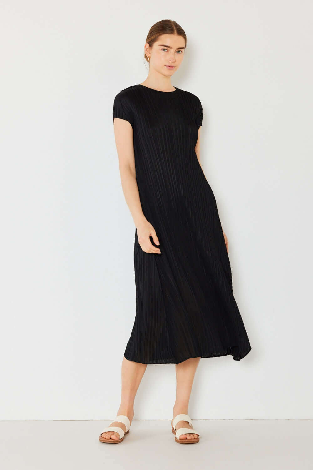 MARINA WEST SWIM Pleated Cap Sleeve A-Line Dress at Bella Road