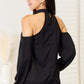 DOUBLE TAKE Grecian Cold Shoulder Long Sleeve Blouse at Bella Road