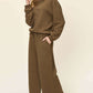 DOUBLE TAKE Full Size Texture Long Sleeve Top and Pants Set at Bella Road