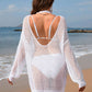 BELLA ROAD Backless Boat Neck Long Sleeve Cover Up at Bella Road