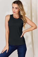 BASIC BAE Full Size Round Neck Slim Tank at Bella Road