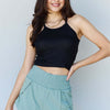 Everyday Staple Soft Modal Short Strap Ribbed Tank Top in Black - Black