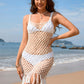 BELLA ROAD Fringe Openwork Wide Strap Cover Up at Bella Road