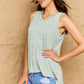 DOUBLJU Full Size Striped Sleeveless V-Neck Top at Bella Road