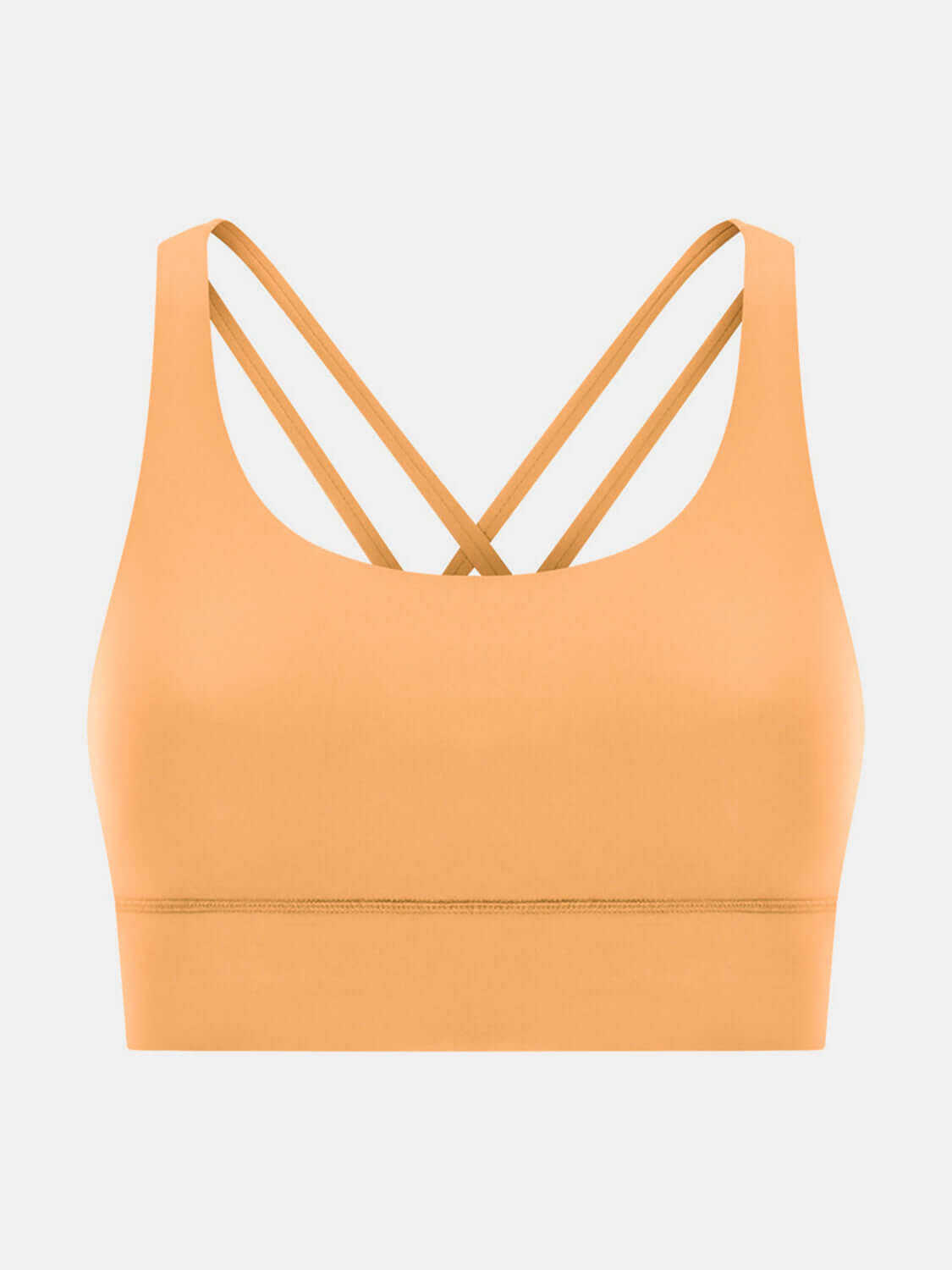 Millennia crisscross scoop neck active tank in vibrant orange, perfect for stylish workouts and comfort.