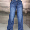 Wide Leg Jeans with Pockets - Medium