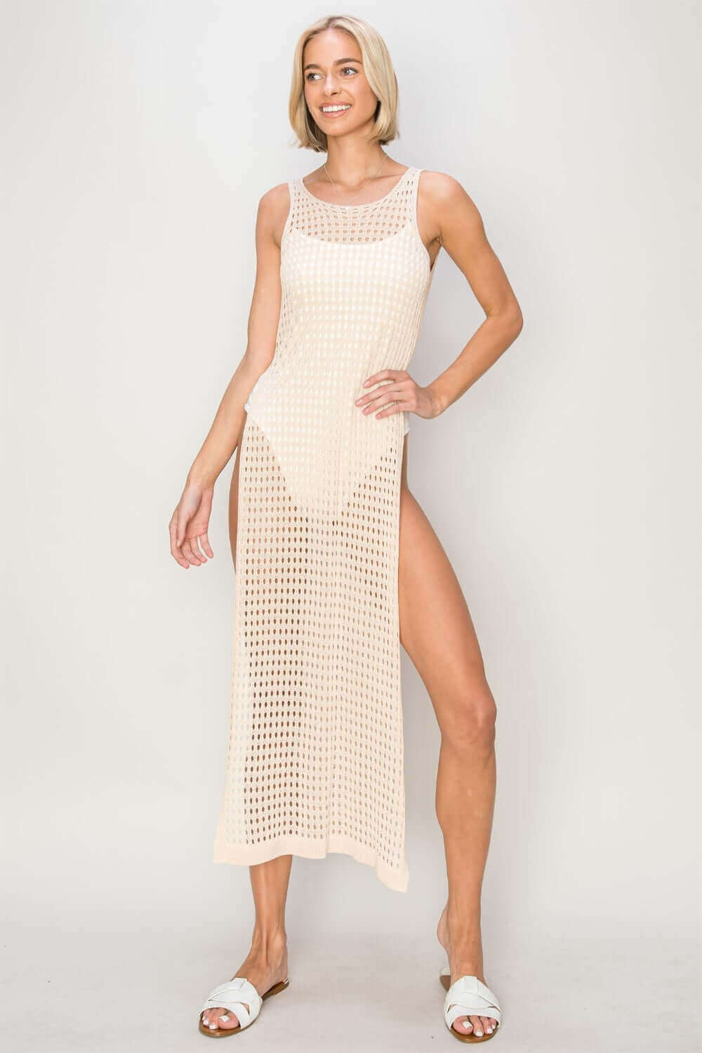 HYFVE Crochet Backless Cover Up Dress at Bella Road