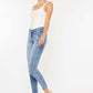 High Waist Cat's Whiskers Skinny Jeans accentuate curves, featuring edgy distressed denim and flattering high-waist design. Perfect casual chic.