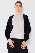 MARINA WEST SWIM Rib Pleated Puff Sleeve Bolero Cardigan at Bella Road