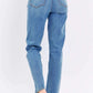 Back view of High Waist Straight Judy Blue Jeans showcasing flattering high waist and straight leg design