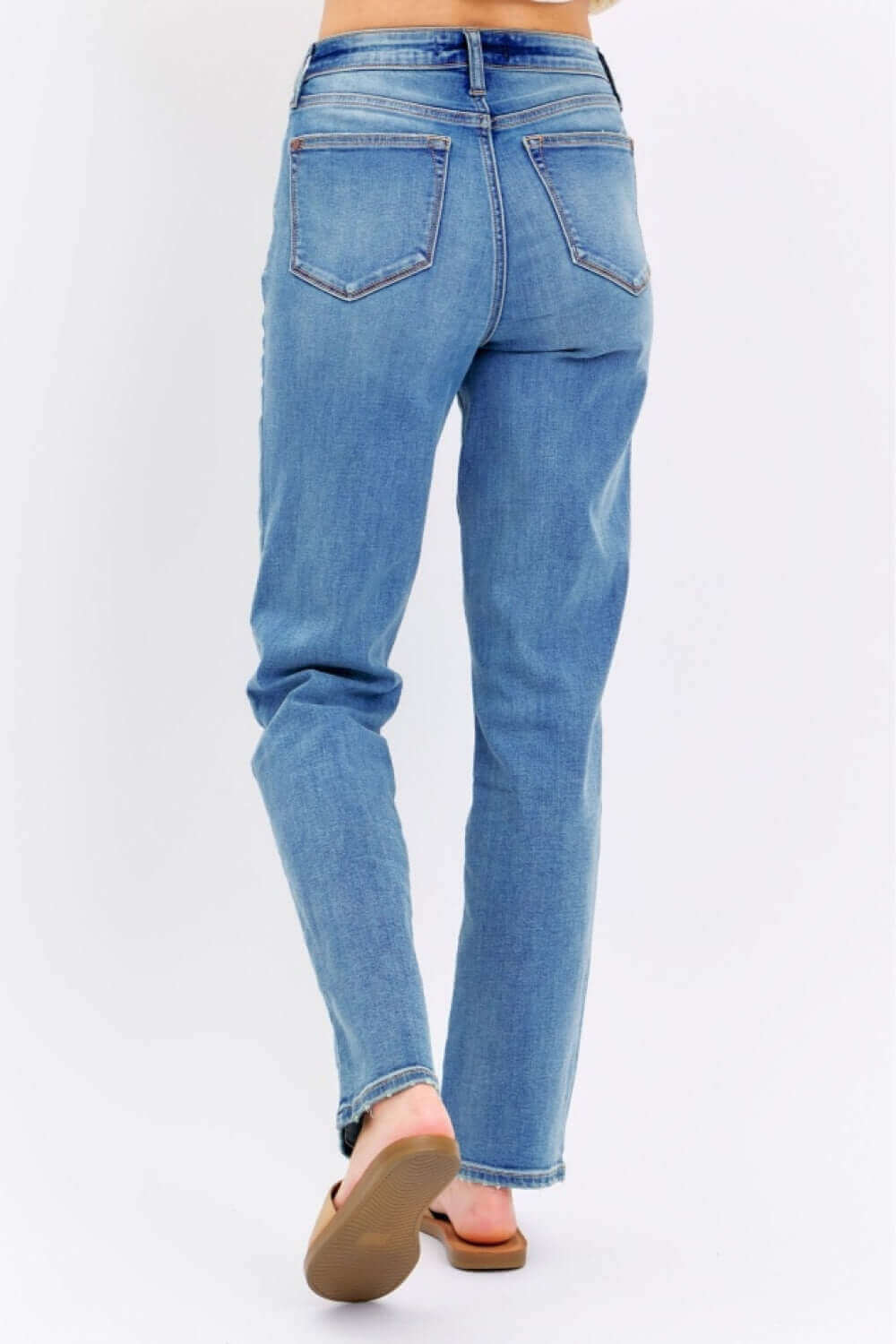 JUDY BLUE Full Size High Waist Straight Jeans at Bella Road