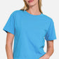 ZENANA Round Neck Short Sleeve Cropped T-Shirt at Bella Road