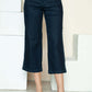 Judy Blue cropped wide-leg jeans with side seam braid for a chic, contemporary denim style.