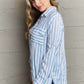 NINEXIS Take Your Time Collared Button Down Striped Shirt at Bella Road