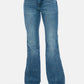 Judy Blue Full Size Tummy Control Cut Hem Flare Jeans in vintage wash, showcasing a flattering silhouette and modern design.