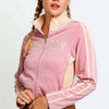 Long Sleeve Mock Neck LONDON Embroidered Jacket - Blush