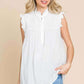 CULTURE CODE Full Size Frill Edge Smocked Sleeveless Top at Bella Road