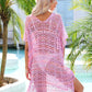 BELLA ROAD Slit Openwork V-Neck Cover Up at Bella Road