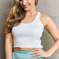 HIDDEN Bow Down Sleeveless Ruffle Crop Top at Bella Road