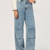 Bella Road Denim Wide Leg Jeans with Pockets - Light