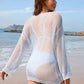 BELLA ROAD Openwork Dropped Shoulder Long Sleeve Cover-Up at Bella Road