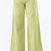 American Bazi High Waist Distressed Wide Leg Jeans - Yellow-Green