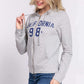 ACTIVE BASIC California Zip Up Drawstring Long Sleeve Hoodie at Bella Road