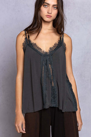 POL Lace Detail V-Neck Cami at Bella Road