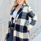 DOUBLE TAKE Full Size Plaid Button Up Lapel Collar Coat at Bella Road