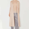 Pleated Long Sleeve Cardigan - Beige