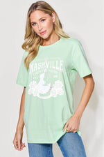 SIMPLY LOVE Full Size Graphic Round Neck Short Sleeve T-Shirt at Bella Road