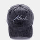 Washed ATLANTA Embroidered Baseball Cap