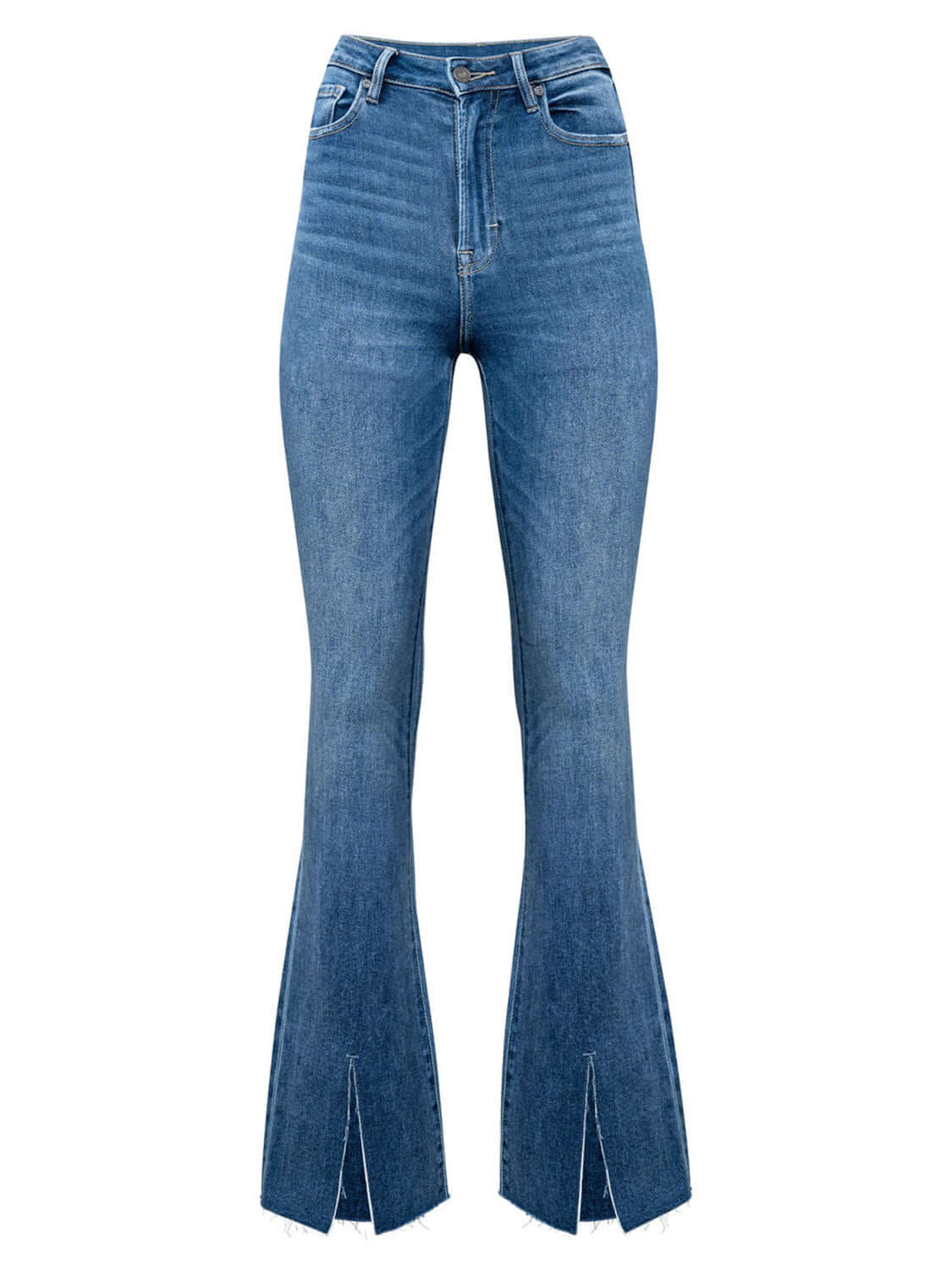 Bella Road Slit Bootcut Jeans with Pockets - Slightly Stretchy, 85% Cotton, 13% Polyester, 2% Spandex, Machine Wash Cold, Tumble Dry Low