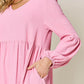 DOUBLE TAKE Full Size V-Neck Balloon Sleeve Tiered Dress at Bella Road