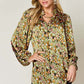 DOUBLE TAKE Full Size Printed Long Sleeve Blouse at Bella Road